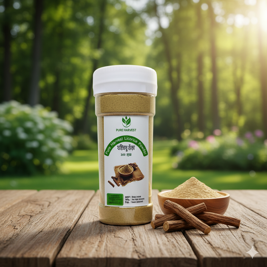 Pure Harvest Licorice Powder (যষ্টিমধু গুঁড়া) - 100gm