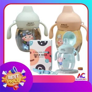 Mumpot Baby Kettle – 280ml Cute Cartoon Duck Beak Straw Bottle | Leakproof & Safe