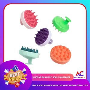 Silicone Shampoo Scalp Massager – Hair & Body Massage Brush | Relaxing Shower Comb – 1 pcs