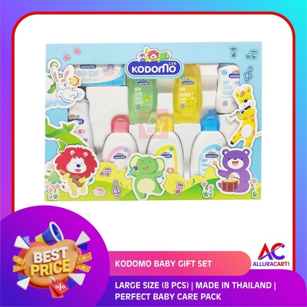 Kodomo Baby Gift Set – Large Size (8 Pcs) | Made in Thailand | Perfect Baby Care Pack