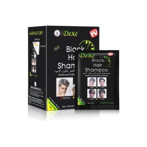 Dexe Black Hair Shampoo – 25ml (10 Pcs) | Nourishing & Color Enhancing Shampoo