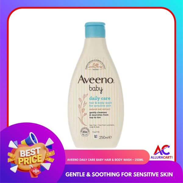 Aveeno Daily Care Baby Hair & Body Wash – 250ml | Gentle & Soothing for Sensitive Skin