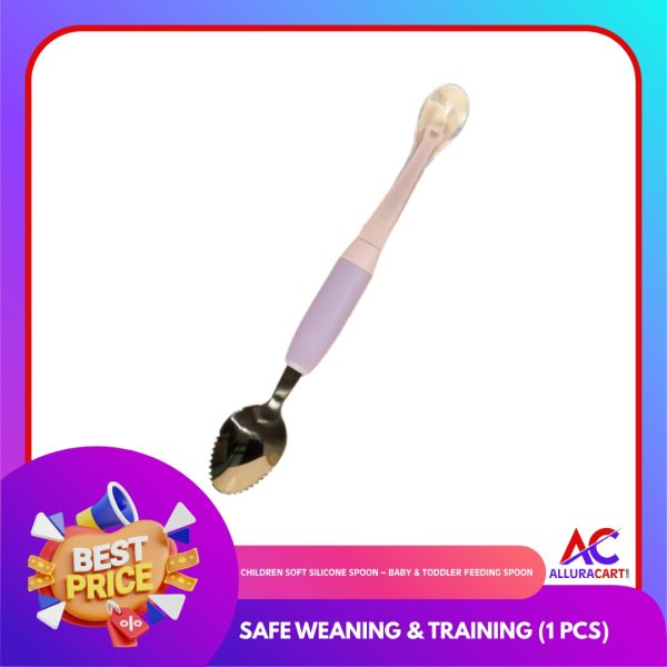 Children Soft Silicone Spoon – Baby & Toddler Feeding Spoon | Safe Weaning & Training (1 pcs)