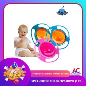 360° Rotating Balance Bowl – Universal Gyro Bowl | Spill-Proof Children’s Bowl (1 Pc)