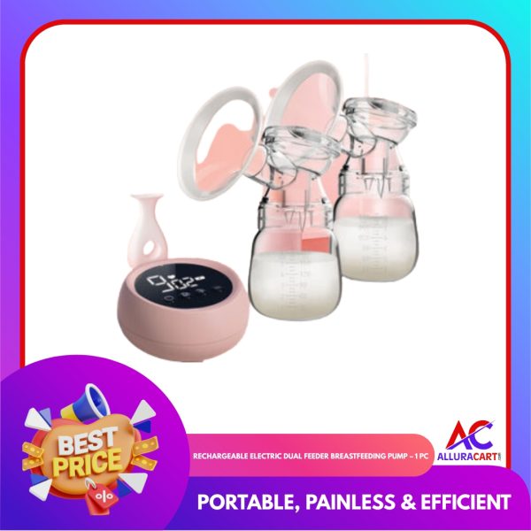Rechargeable Electric Dual Feeder Breastfeeding Pump – 1 Pc | Portable, Painless & Efficient