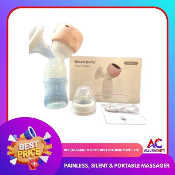 Rechargeable Electric Breastfeeding Pump – 1 Pc | Painless, Silent & Portable Massager