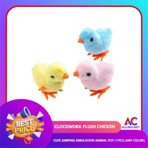 Clockwork Plush Chicken – Cute Jumping Simulation Animal Toy | 1 Pcs (Any Color)