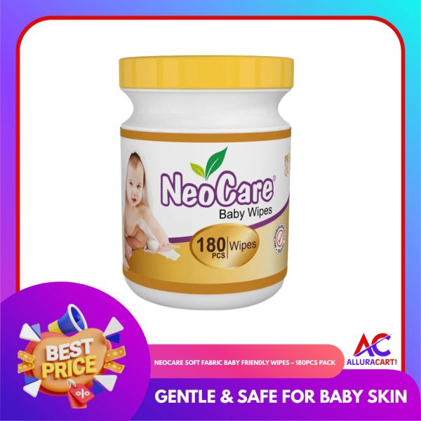 Neocare Soft Fabric Baby Friendly Wipes – 180pcs Pack | Gentle & Safe for Baby Skin