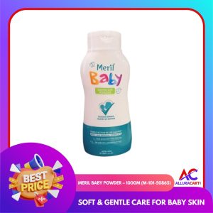 Meril Baby Powder – 100gm (M-101-50865) | Soft & Gentle Care for Baby Skin