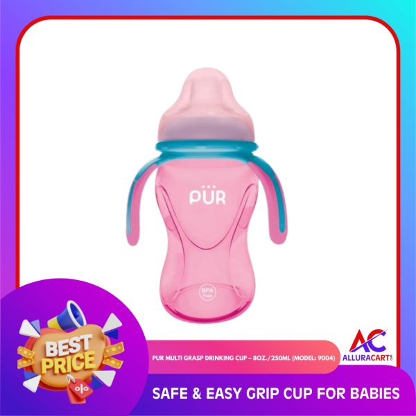 Pur Multi Grasp Drinking Cup – 8oz./250ml (Model: 9004) | Safe & Easy Grip Cup for Babies