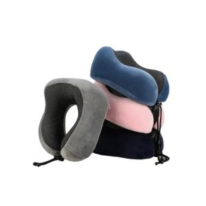U-Shaped Memory Foam Neck Pillow | Soft Travel Pillow with Massage Support | Sleeping, Plane, Car & Cervical Health Care