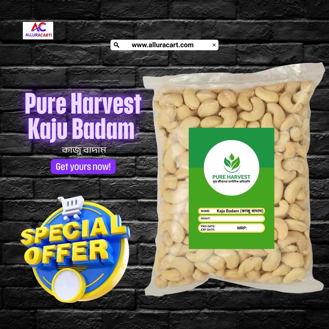 Pure Harvest Kaju Badam (কাজু বাদাম) – 1kg - Image 3