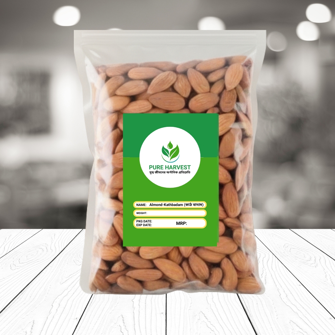 Pure Harvest Almond-Kathbadam (কাঠ বাদাম) – 500gm - Image 2